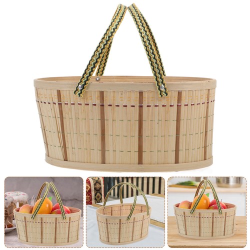 Woven baskets with handles - with,