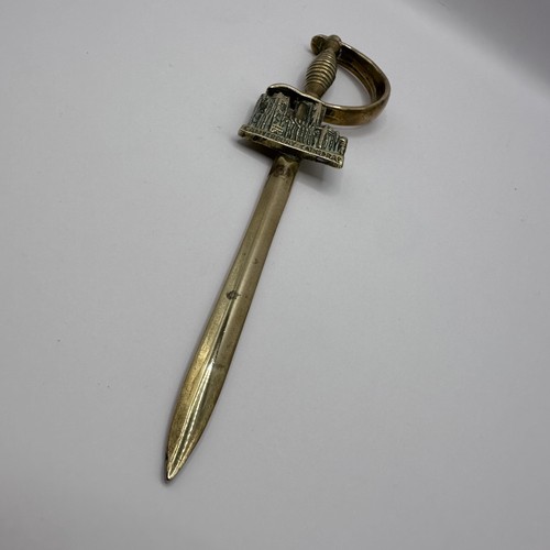 Vintage brass sword letter - vintage,