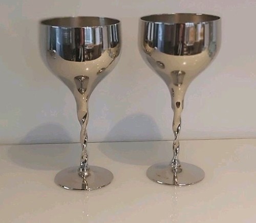 Large silver plated twisted - ,