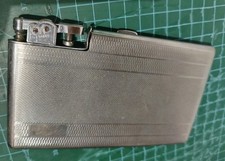 Polo Vintage Chrome Cigarette Case & Integrated Lighter. MFD. Engine Turned