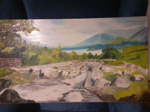 Unframed signed oil - 26"x,