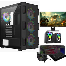 Fast Gaming PC Bundle | Intel Quad Core i7, 16GB, 1TB SSD, NVIDIA GT 730, Win 11