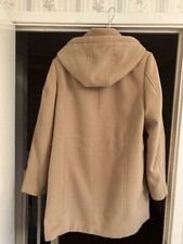 Ladies  Fawn Coloured Coat With Detachable Hood.  Zip Fastener And Press Studs.