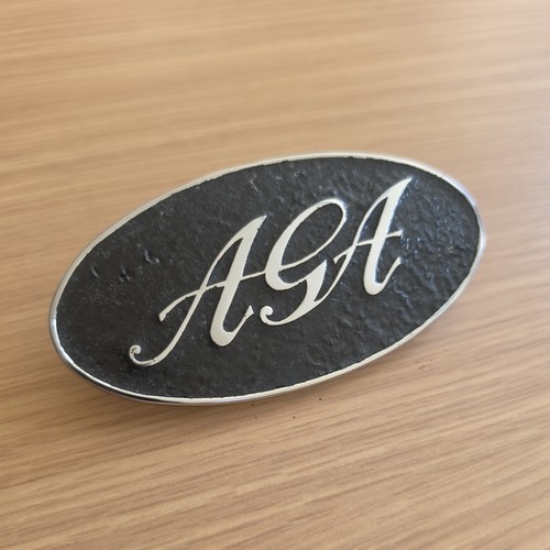 Black chrome aga oven badge - /,