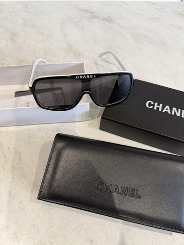 Chanel sunglasses black and - chanel,