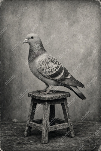 Portrait racing pigeon - of,