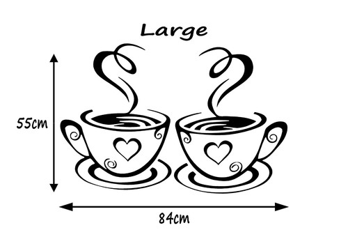 Coffee cups vinyl - cups-, decals