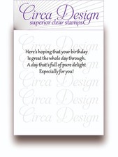 Clear Unmounted Birthday Verse