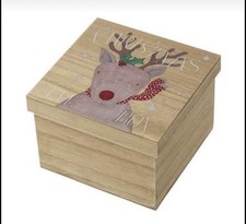 Wooden Reindeer Christmas Eve Box New