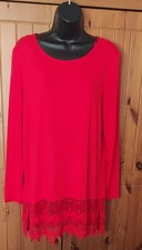 Mylene Klass Women's Lace Trimmed Top Size M (UK 12)