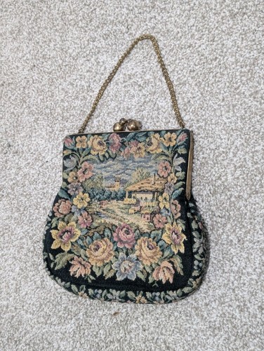 Vintage tapestry embroidered - tapestry,