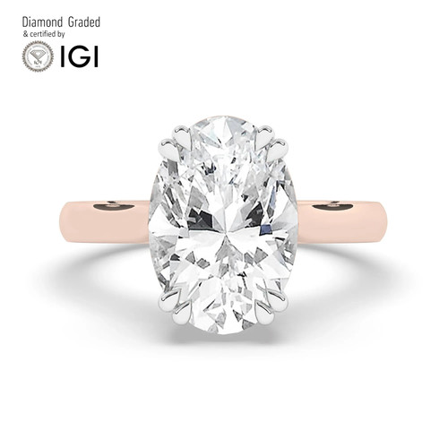 Oval diamond engagement ring - diamond,