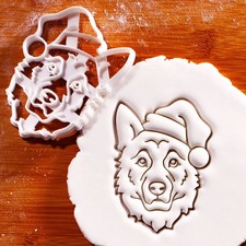 German Shepherd with Santa Hat