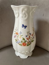 Vintage Aynsley Cottage Garden Large Vase 10.5" High Unused Condition