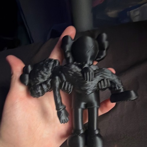 Black plastic figure holding - black,