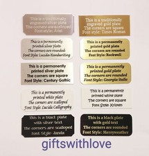 Engraving plate plaque 70mm x