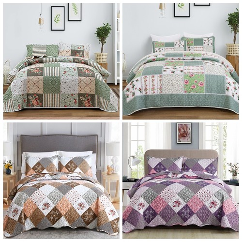 Boho patchwork bedspread - boho,