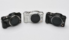Three Panasonic Lumix DMC-GF3 / GF5 Digital Camera Bodies
