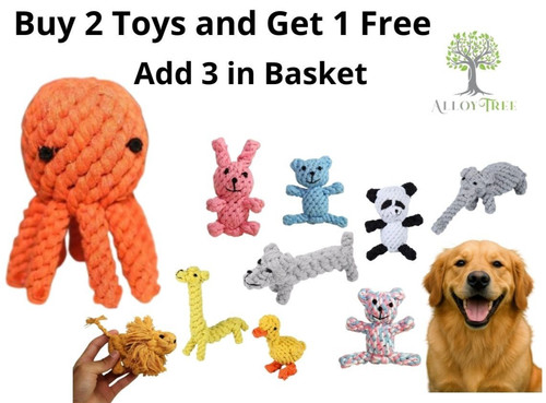 Pet dog chew toys braided - toys, rope