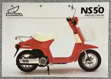 HONDA NS50 Melody Deluxe Moped Sales Specification Leaflet 1980s