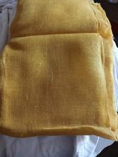 antique yellow muslin fabric unused textile  4.7m x 91 cm