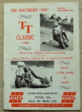 BILLOWN 27/29/30 May 1989 SOUTHERN 100 IOM TT CLASSIC Motorcycle Programme