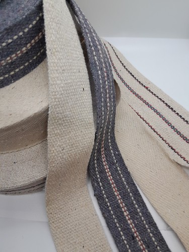 Cotton herringbone webbing - herringbone,