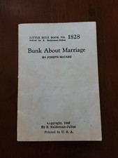 Little Blue Book No. 1828 Bunk About Marriage Joseph McCabe