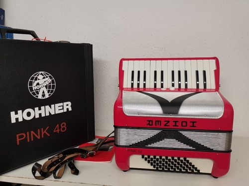 New accordion hohner pink - pink, 48