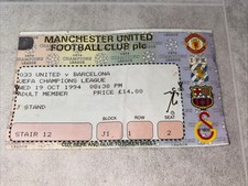 TICKET STUB 1994/95 MANCHESTER