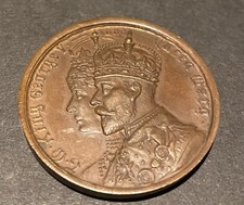 GEORGE V AND QUEEN MARY BRONZE CORONATION MEDAL 1911, HIGH GRADE