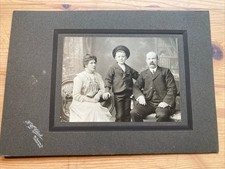 Early 20th c. Large Cabinet Card Photo Family Group - Clark, Forest Gate 25x18cm