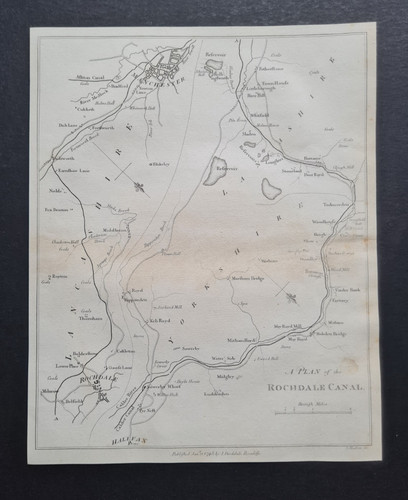 Antique 1795 map rochdale - 1795,