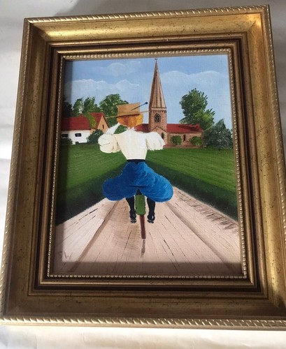Art deco framed painting - deco,