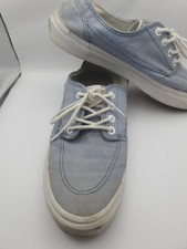 Vans Original Shoes Mens 7 Baby Blue Suede Low Top Skateboarding Sneakers