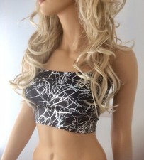 Metallic Boob Tube Top 8 Black