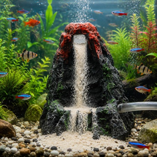 Aquarium volcano ornament - volcano,
