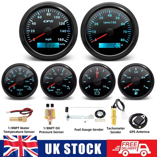 Gauge set with sender 85mm - gauge,