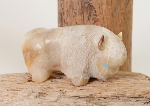 Zuni alabaster bison buffalo - zuni,