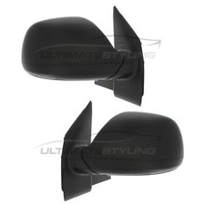 Wing Door Mirrors VW T5.1 Caravelle Van 2010-2016 Manual Black Pair Left & Right