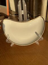 Wedgewood White China Crescent Dishes Gold Gilt Edges