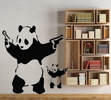 LARGE BANKSY PANDA ART BEDROOM