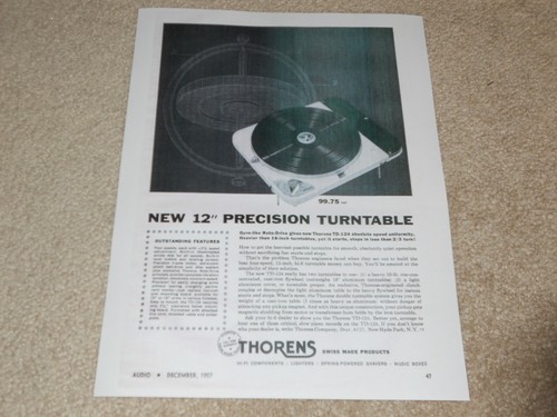 Thorens 124 turntable ad - td-124,