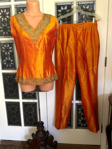 Vtg 1970s silk - 1970s, suit