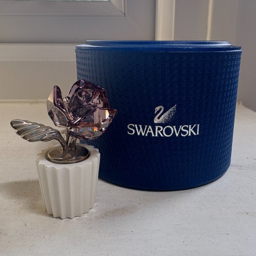 Swarovski crystal pink rose - pink,
