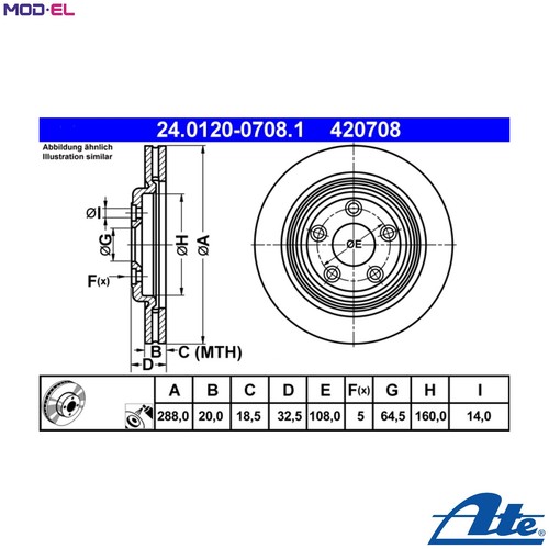 Brake disc 0120 0708 - brake,