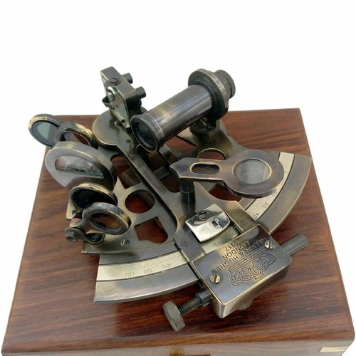 Antique brass sextant - antique,