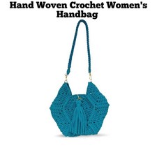 Hand Woven Crochet Women Shoulder Handbag for Travel Ladies, Valentine Gift Bag
