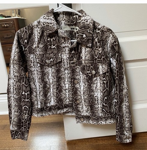 Topshop snakeskin denim jacket - topshop,