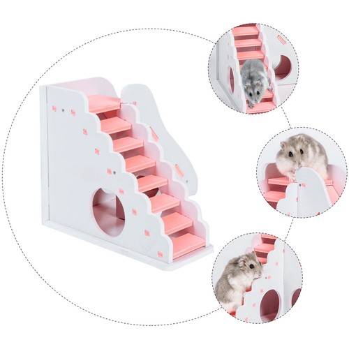1pcs pink wooden - hamster, slide